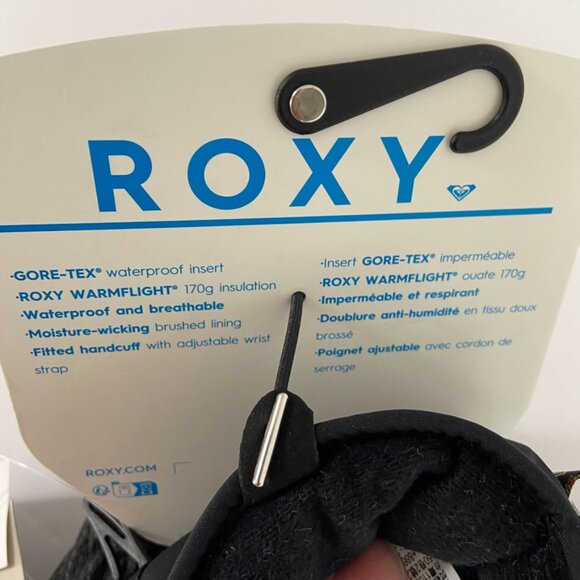 NWT Roxy True Black Gore Tex Fizz Mittens - Picture 5 of 6